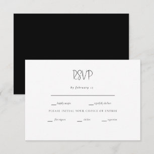 Apenas o RSVP de Casamento Moderno B/W