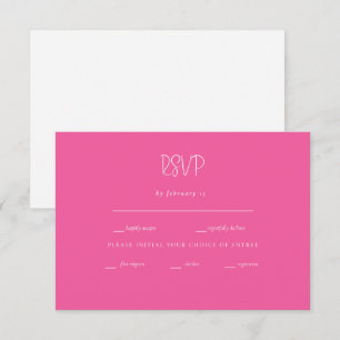 Apenas o RSVP de Casamento Moderno Rosa