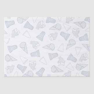 Apenas papel de tecidos azuis