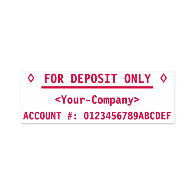 "APENAS PARA DEPÓSITO" com Carimbo de Borracha (Design)