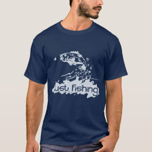 Apenas pescando o t-shirt dos peixes do marinho