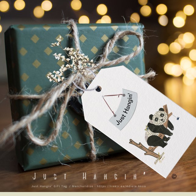 Apenas Prendendo a etiqueta do presente - Adiela A (Just Hangin' Gift Tag design by Poet Adiela Akoo. Browse my store 4 more fab finds & gr8t gift ideas)