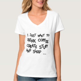 APENAS QUERO BEBER CAFÉ CRIAR - Camiseta decote em