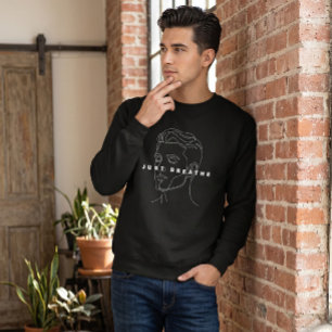 Apenas Respire Camiseta Preta de Frio   Linha Mini