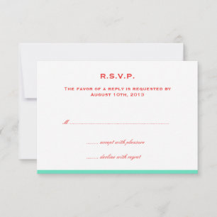 Apenas resposta rsvp de casamento vermelho de bord