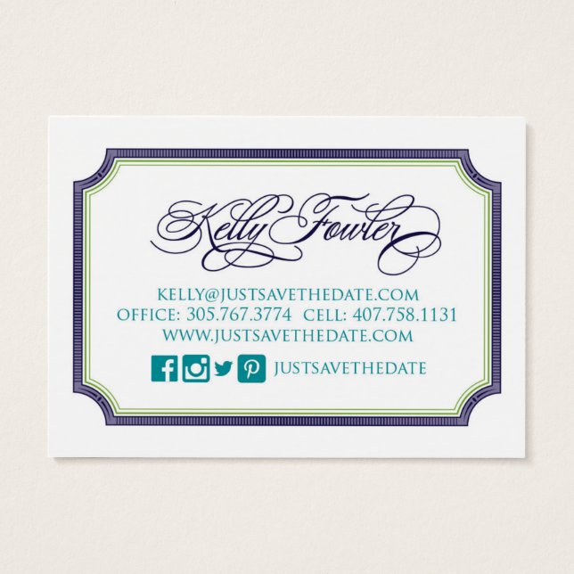 Apenas salve o cartão de visita de data (Verso)