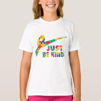 Apenas Seja Gentil Puzzle Cores Camiseta Conscient