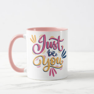 Apenas seja você caneca de café moderna 