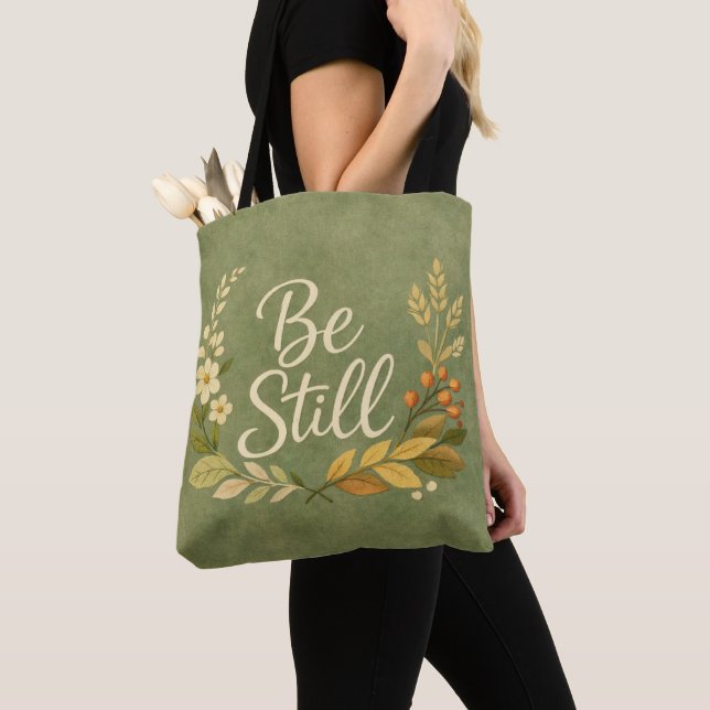 Apenas Serenidade - Bolsa Tote Floral (Close Up)