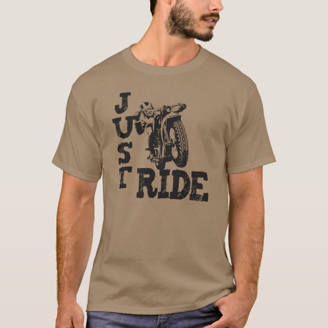 Apenas t-shirt da motocicleta do vintage do (Frente)