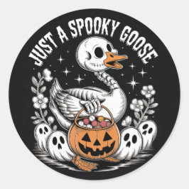 Apenas um adesivo de Halloween de ganso assustador