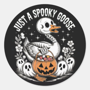 Apenas um adesivo de Halloween de ganso assustador