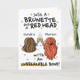 "Apenas um Brunette e um Cabeça Vermelha" Convite