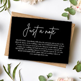 Apenas um Cartão de Inclusão de Casamento Preto Mí