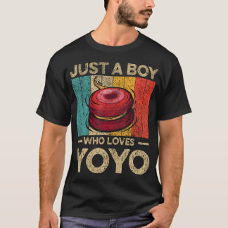 Apenas um garoto que ama Yoyo Camiseta engraçada v