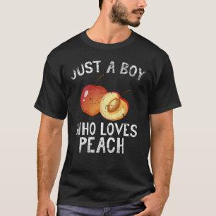 Apenas Um Menino Que Adora Uma Camiseta De Pêssego