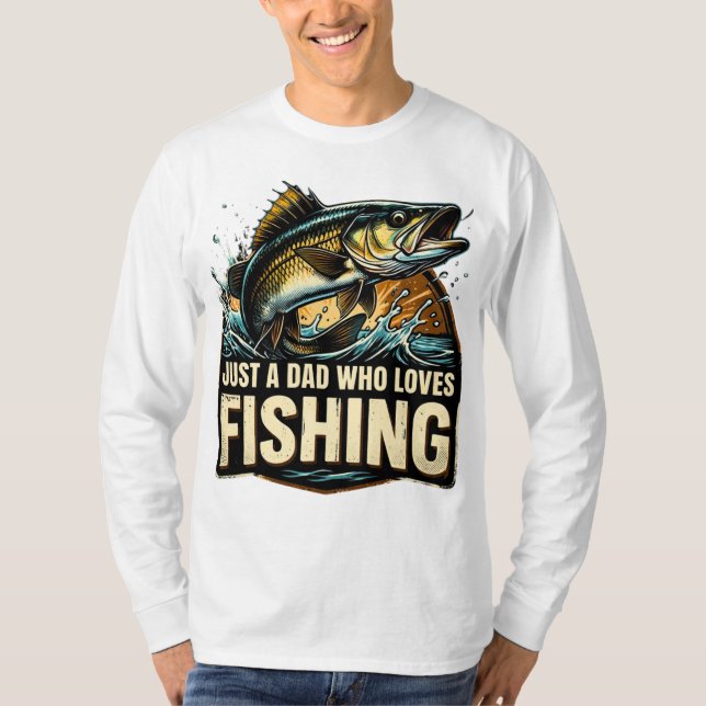 Apenas um Pai que Ama Camisa de Pesca (Frente)
