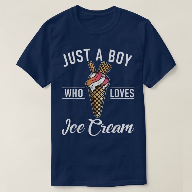 Apenas um rapaz que ama a camiseta Sorvete (Frente do Design)
