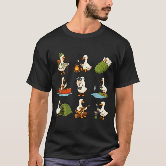 Apenas uma camisa de ganso de acampamento ganso bo (Frente)