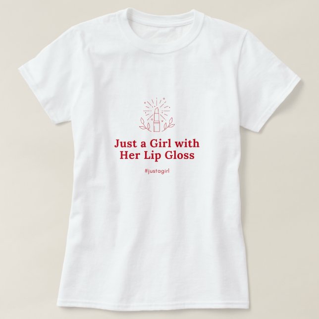 Apenas uma garota com sua camisa de luz (Frente do Design)