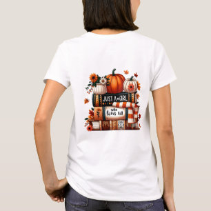 Apenas uma garota que ama a camisa de outono Pum