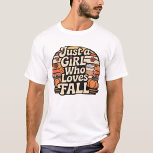 Apenas Uma Garota Que Ama Camiseta Clássica de Out