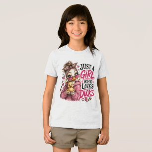 Apenas Uma Garota Que Ama Camiseta De Patos, Camis