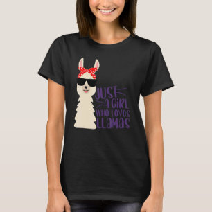 Apenas Uma Garota Que Ama Lhamas Para Camiseta De