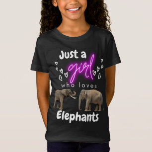 Apenas Uma Menina Que Ama A Camiseta De Elefantes