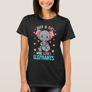 Apenas Uma Menina Que Ama Elefantes Camisa Elefan