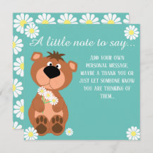 Apenas Uma Nota Para Dizer Urso Bonito