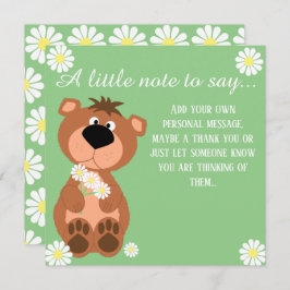 Apenas Uma Nota Para Dizer Urso Bonito