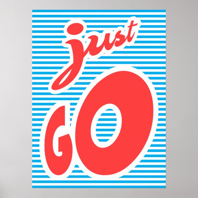 Apenas vá, poster de tipografia, poster de inspira (Frente)