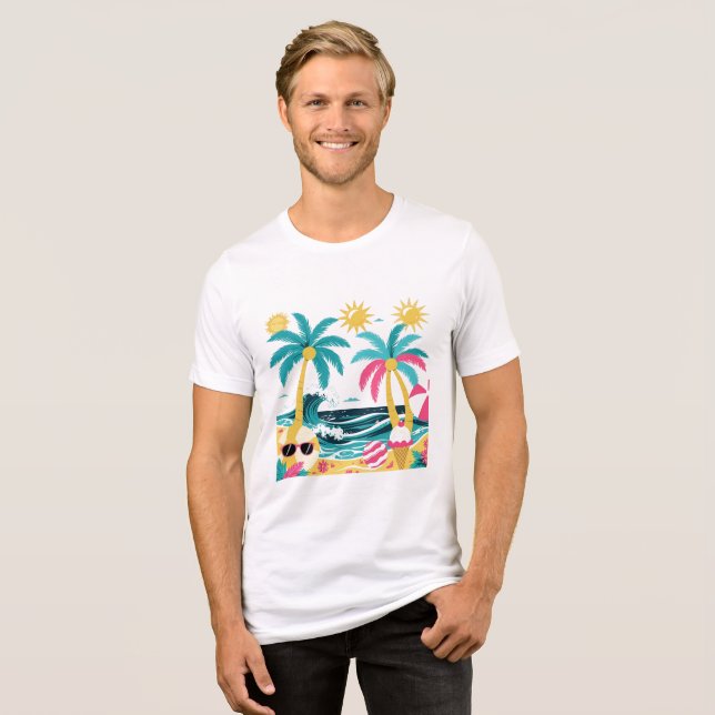Apenas Vibrações de Verão – Camiseta Colorida de P (Frente Completa)