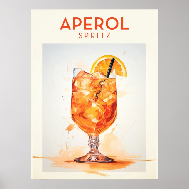 Aperol Spritz Cocktail Poster (Frente)