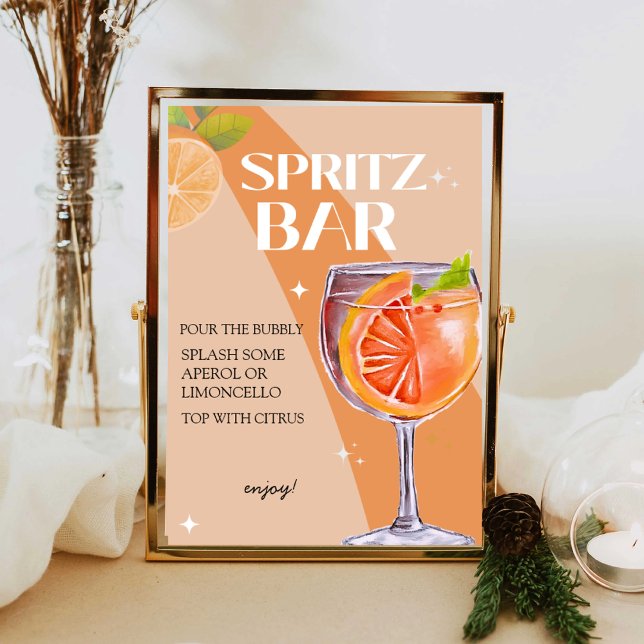 Aperol Spritz - Sinal de Bar, Spritz Impressão (Criador carregado)