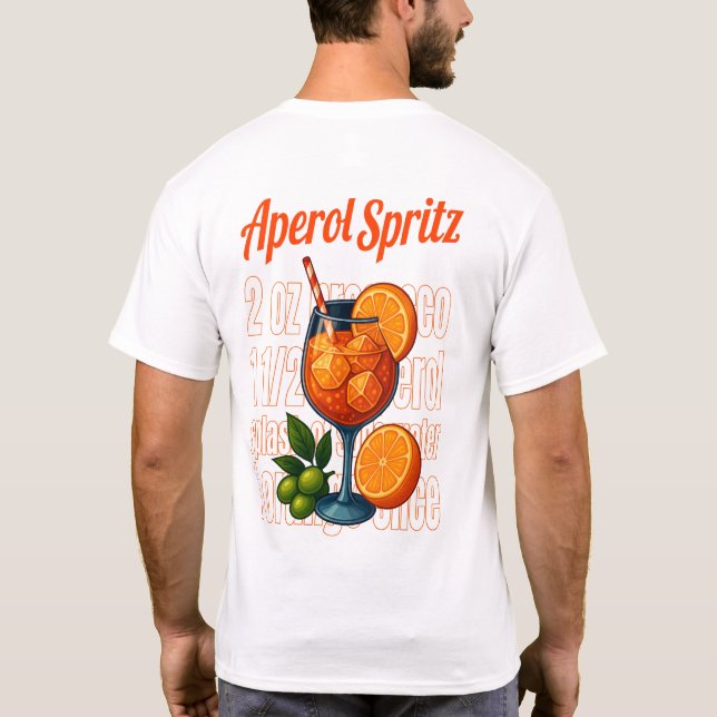 Aperol Spritz T-Shirt – Retro Italian Cocktail (Verso)
