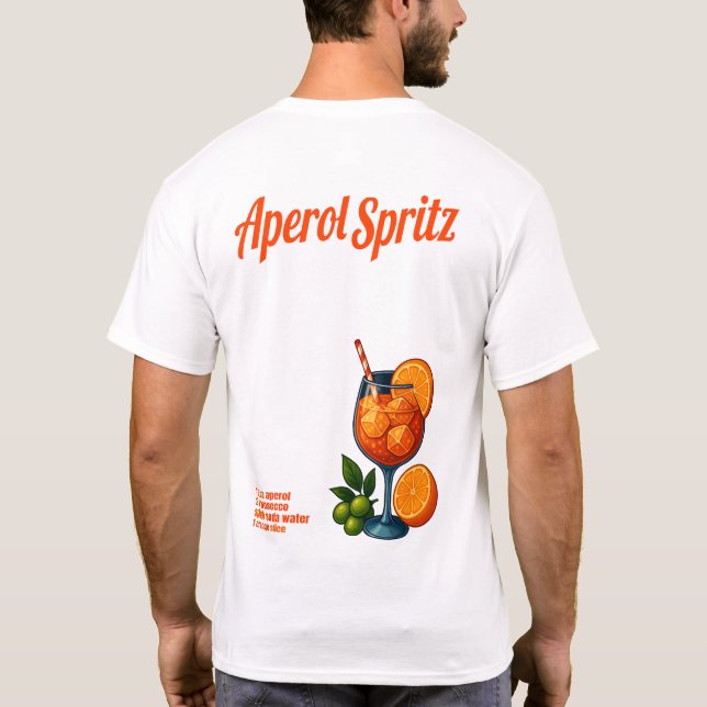 Aperol Spritz T-Shirt – Retro Italian Cocktail (Verso)
