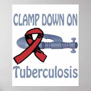 Aperte para baixo no poster da tuberculose
