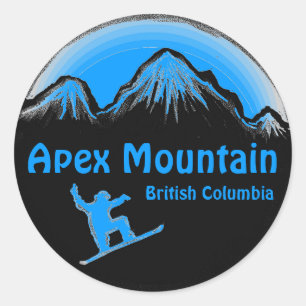Apex Mountain BC Canadá autocolantes azuis