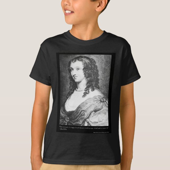 Aphra Behn Love Cotação camisetas cartões, present (Frente)