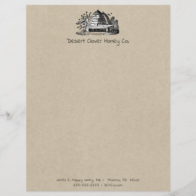 Apiary Sweet's Business Stationery (Frente)