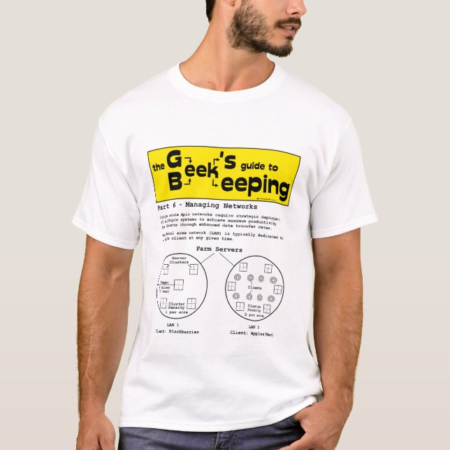 Apicultura do geek (Redes) - T-shirt branca (Frente)