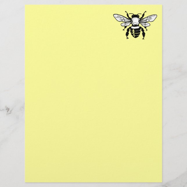 Apis Mellifera Honeybee Papel Letterhead 2 (Frente)