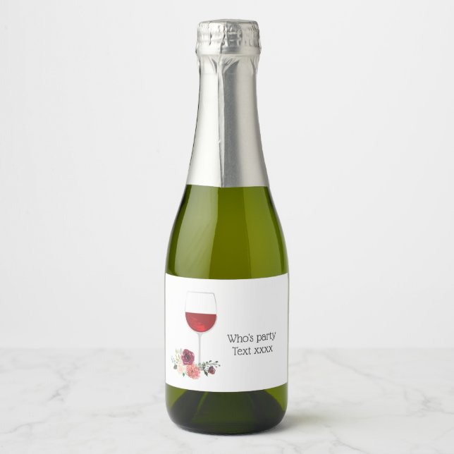 aplauso de aniversário com rótulo de vinho espuman (Frente)