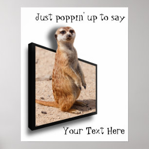 Aplausos do poster   3D Meerkat de Motivitational
