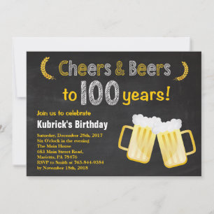 Aplausos e Cervejas 100º Convite de Aniversário