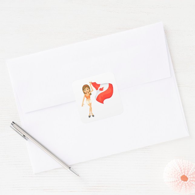 Aplausos Para O Adesivo Quadrado Do Canadá (Criador carregado)