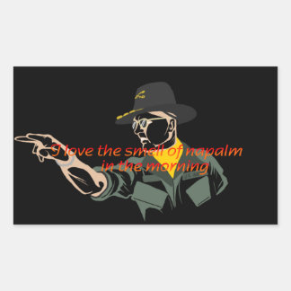 Apocalypse agora adesivo de citação do napalm