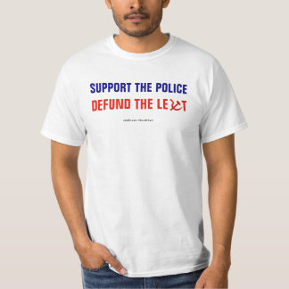 Apoiando A Polícia Defender A Camisa Da Esquerda